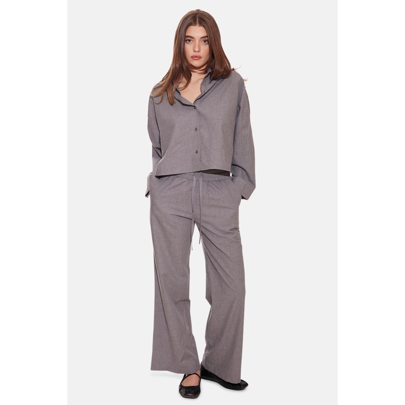 Tile Club Twill Set Heather Grey x Zimmermann Duncan Boots