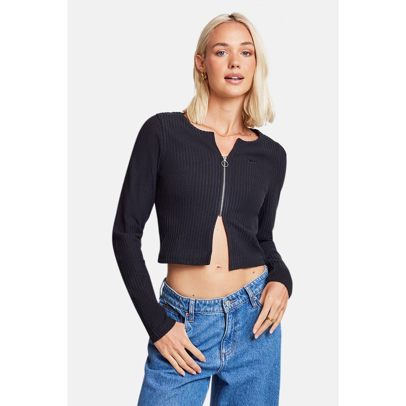 Women’s Sportswear Chill Knit Zip Cardigan Black
