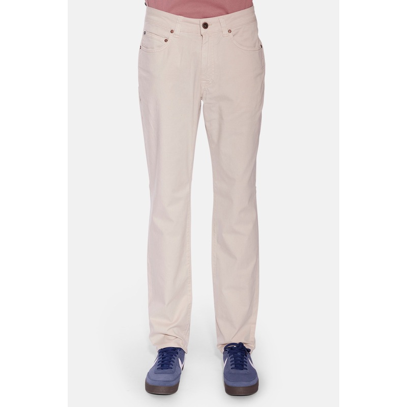 5 Pocket Cotton/Silk Trouser Beige