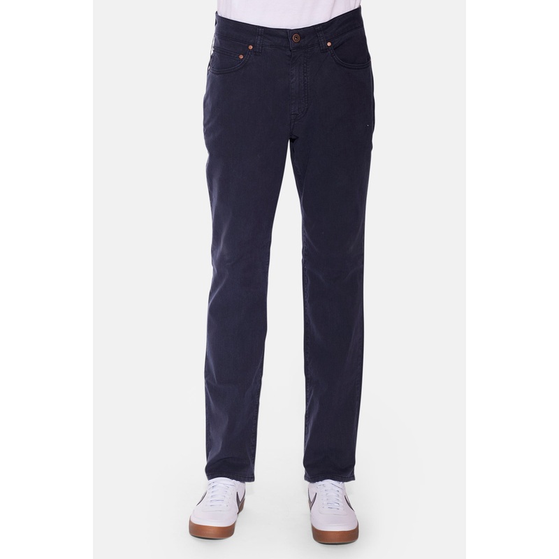 5 Pocket Cotton/Silk Trouser Navy
