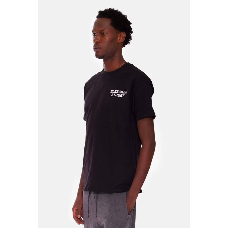 Bleecker Street Run The Block Tee Black w/ White Font