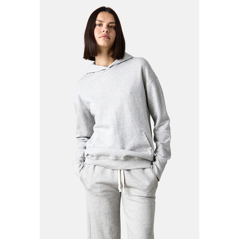 Ellis Relaxed Pull Over Hoody Heather Grey