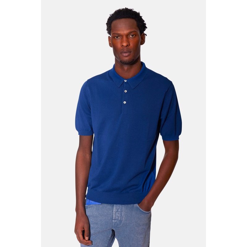 Garment Dyed Cotton Polo Blue|S|M|L|XL|XXL