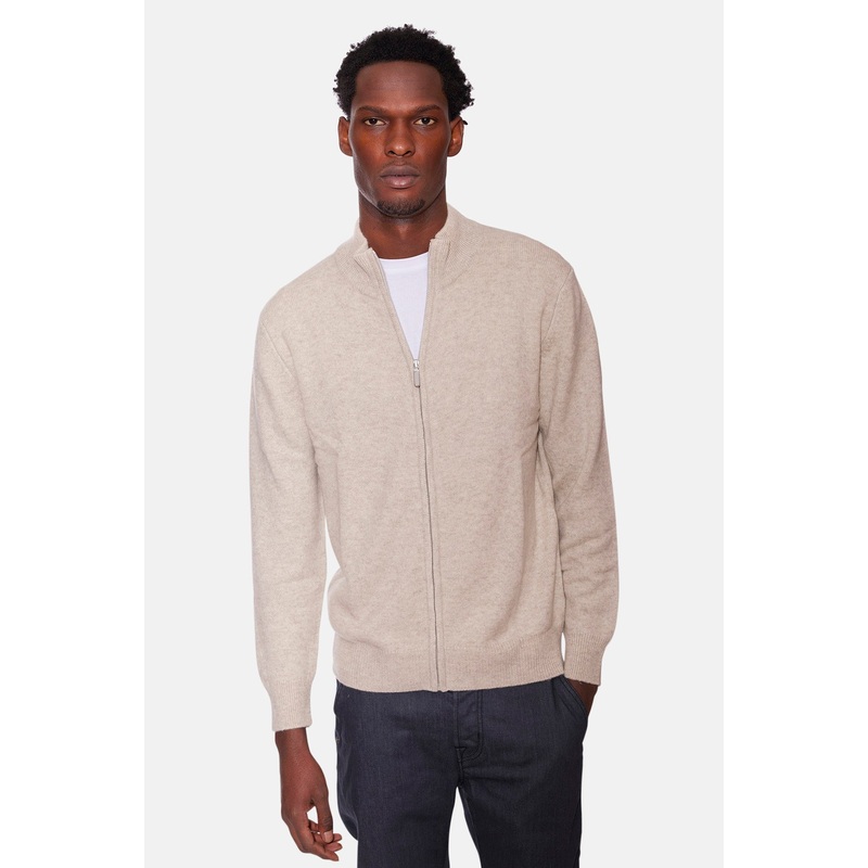 Gio Cashmere Full Zip Oatmeal|XS|S|M|L|XL|XXL