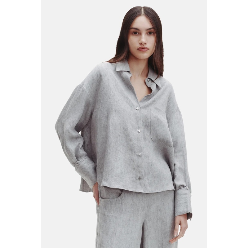 J.D. Hemp Shirt Light Heather Grey