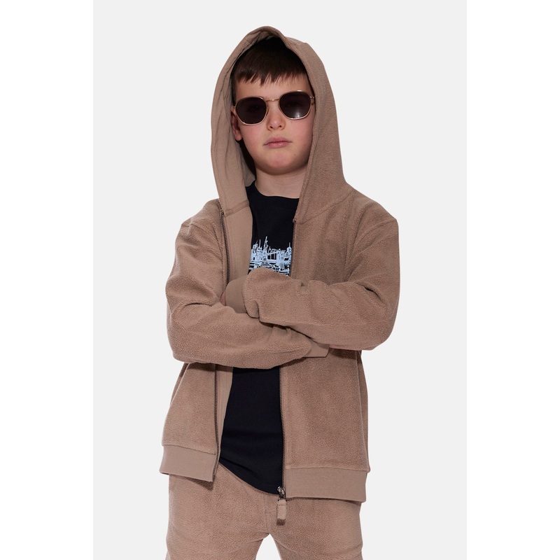 Kid’s Zip Hoodie Taupe|XS|S|M|L|XL|XXL