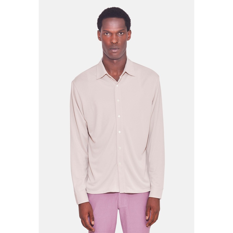 Micro Pique Shirt Beige|S|M|L|XL