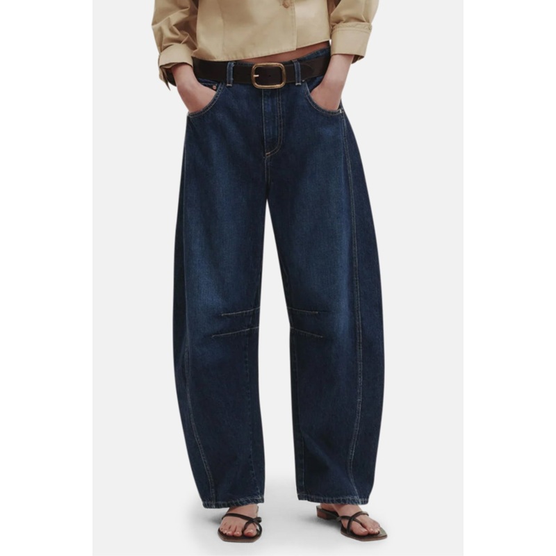 New Barrel Jean Dark Wash|23|24|25|26|27|28|29