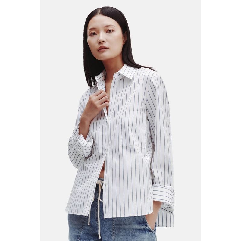 Next Morning Shirt in White/Blue Stripe