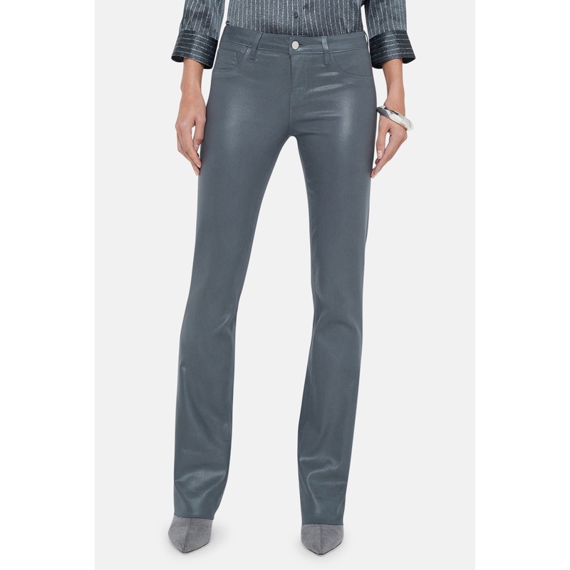 Sneeki Low-Rise Coated Jean Dark Shadow Coated