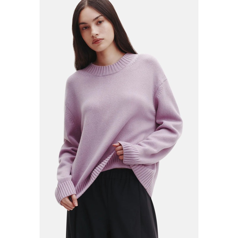 Boy Cashmere Crewneck in Lilac