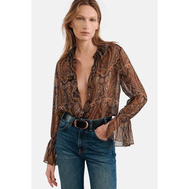 Cecily Silk Blouse Medallion Paisley