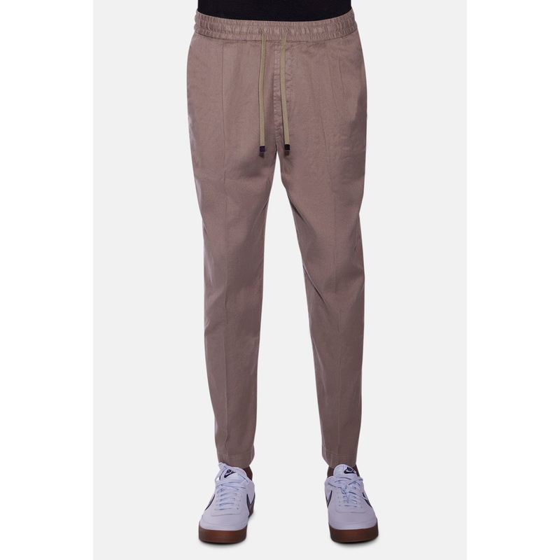Daniel Drawstring Linen Pant Brown
