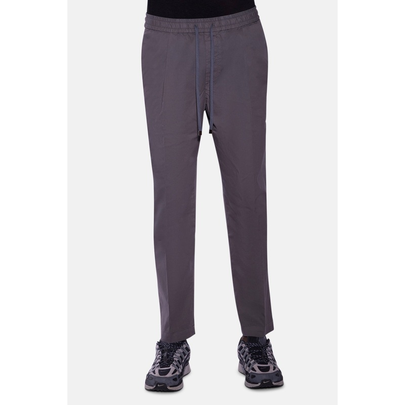 Daniel Drawstring Poplin Pant Gunmetal