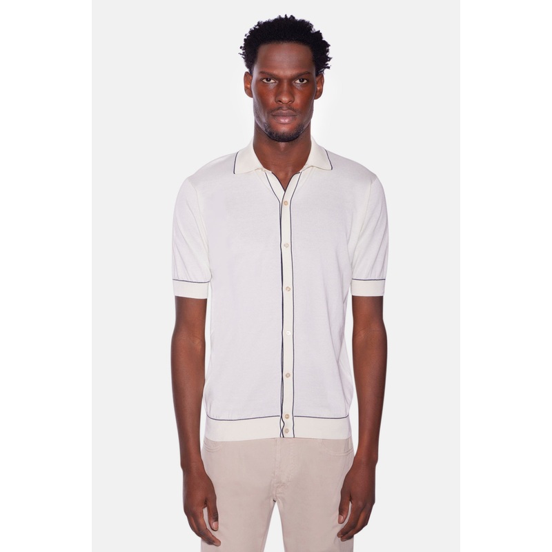 Fine Cotton SS Shirt White/Black