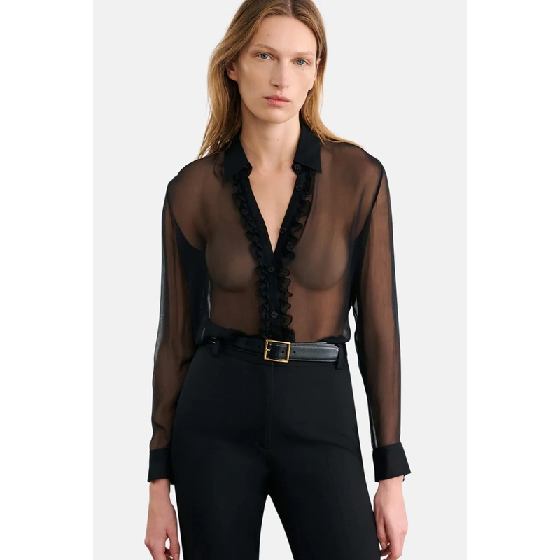 Kris Silk Shirt Black|XS|S|M