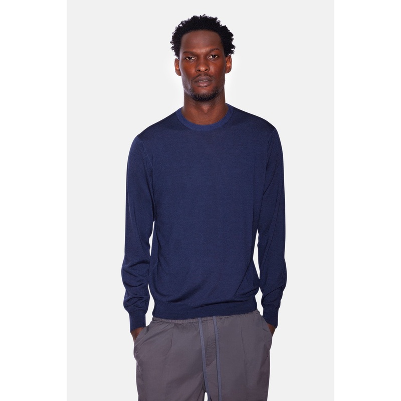 Lightweight Merino Crewneck Midnight