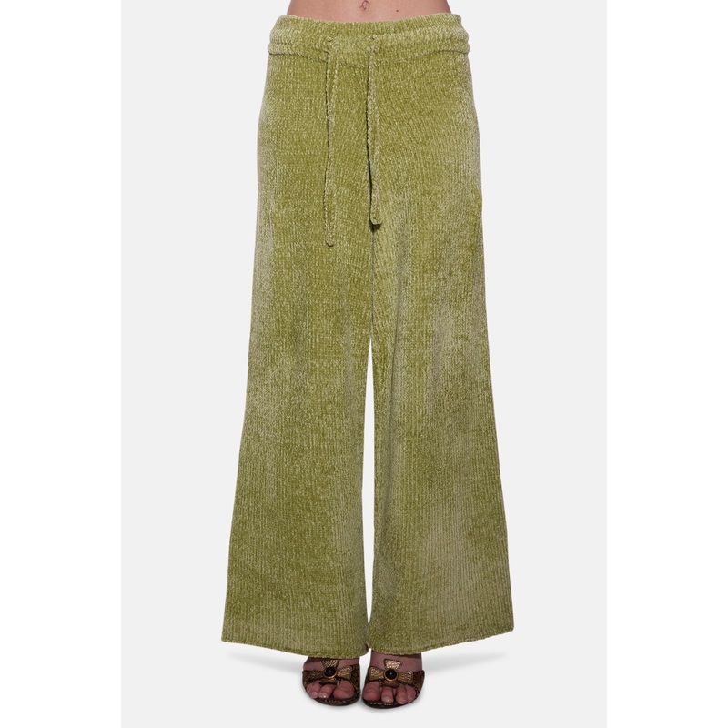 Miley Chenille Wide Leg Pant Fern Green