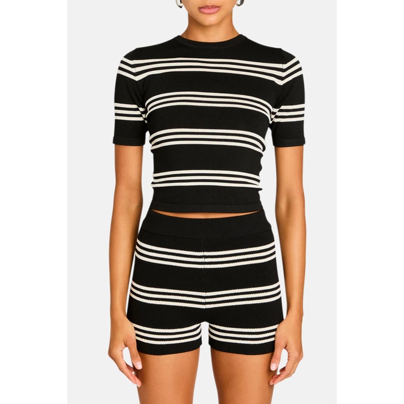 Ry Knit Top Black/Eggshell|XXS|XS|S|M