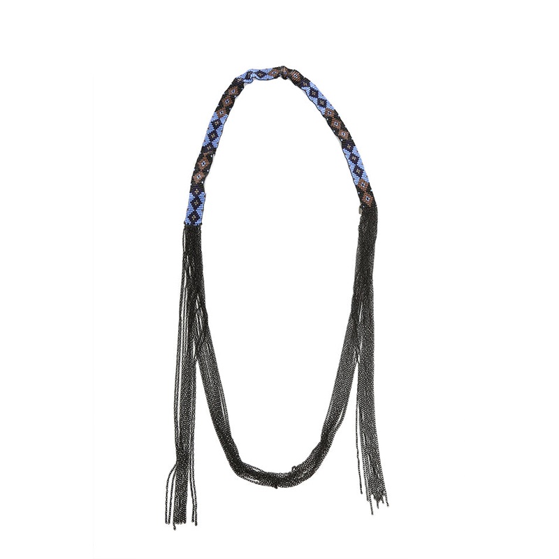 Chan Luu Blue Glass Bead Necklace