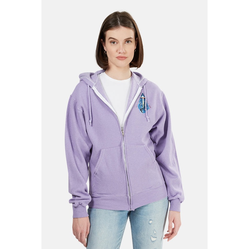 Cosmic Trip Zip Up Hoodie Purple