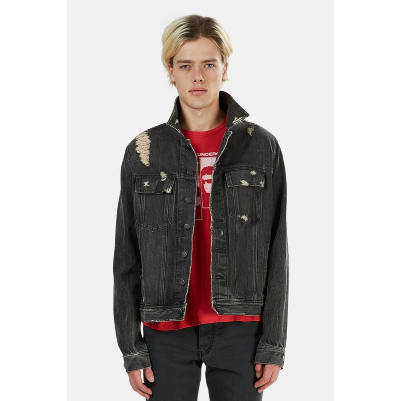 Custom Distressed Jacket Black