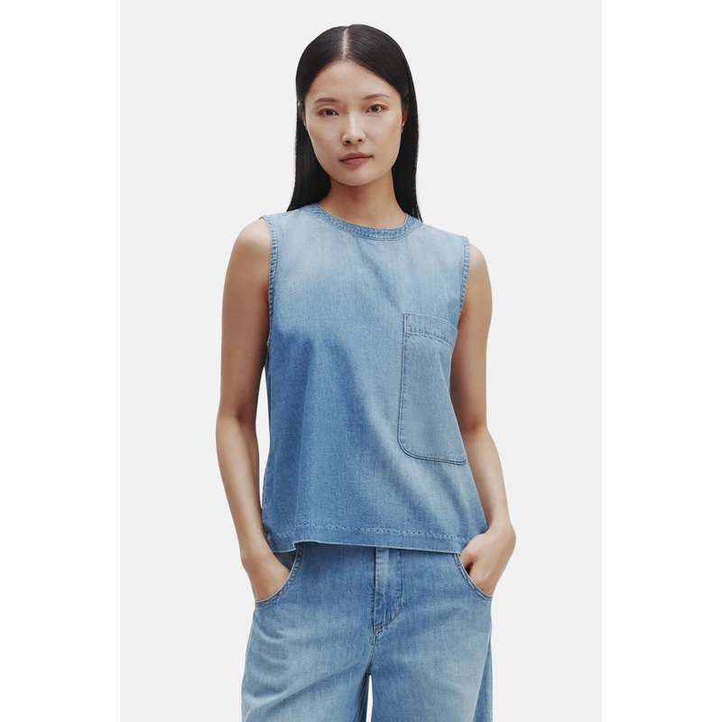 Denim Mikala Top in Vintage Wash