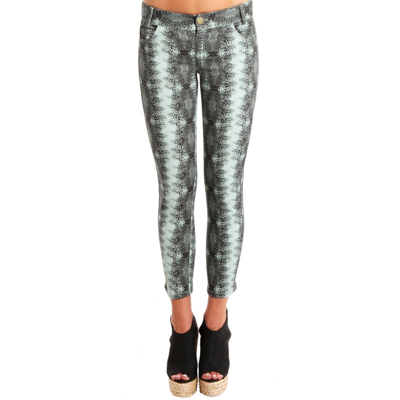 Derek Lam 10 Crosby  Lizard-Print Skinny Pants