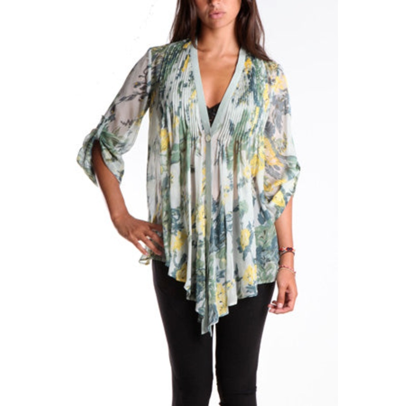 Elizabeth and James Tokyo Top in Sheer Floral