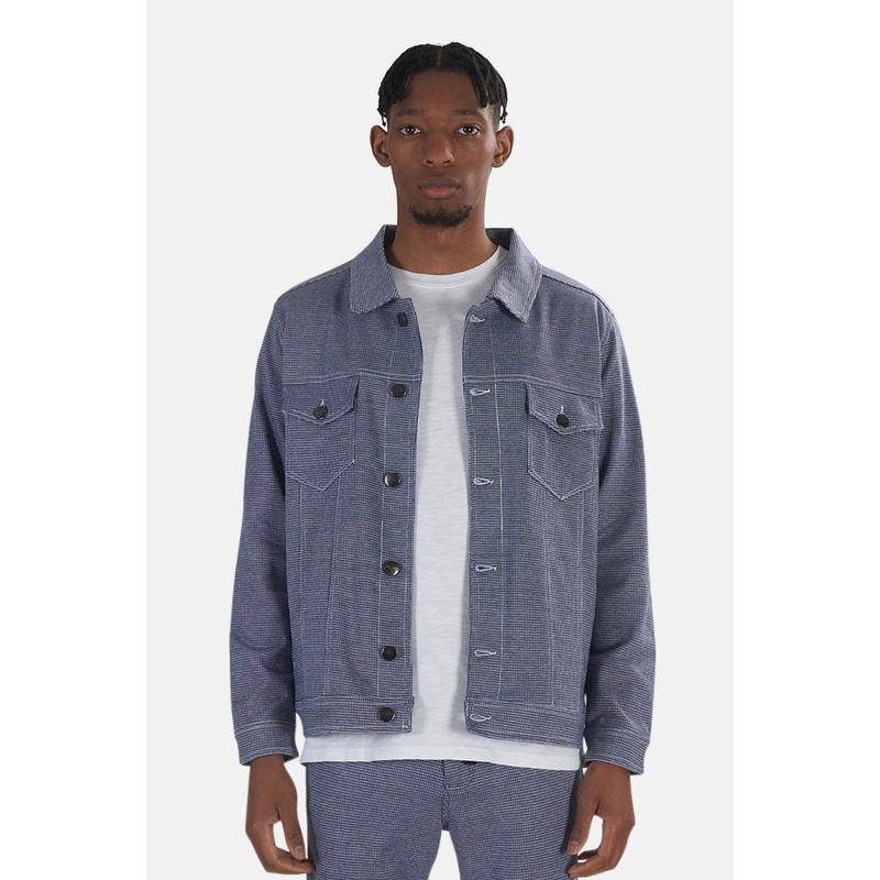 Hounds Tooth Jacket Navy|S|M|L|XL|XXL