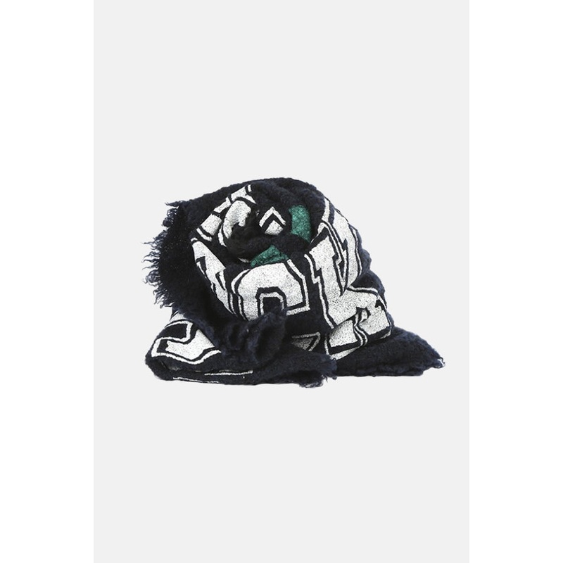 Rock Cashmere Wool Scarf Navy|OS