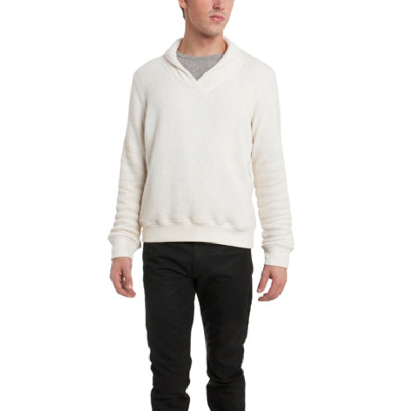 Shawl Collar Pullover Beige|L|XL