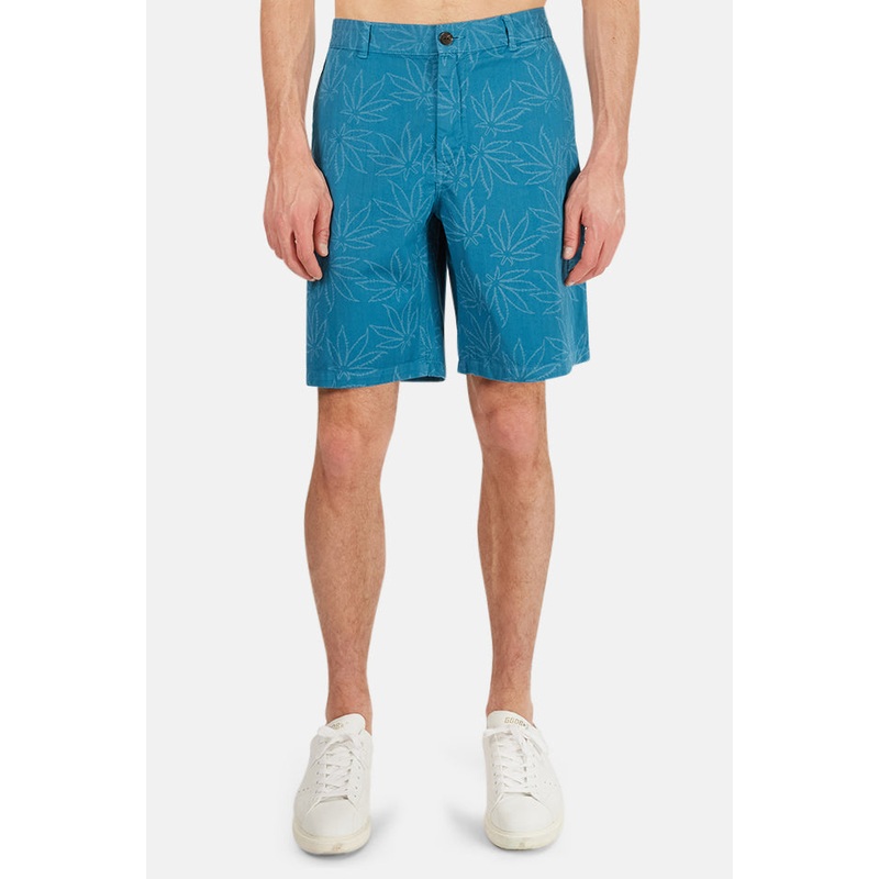 Bermuda Laser Leaf Shorts Blue