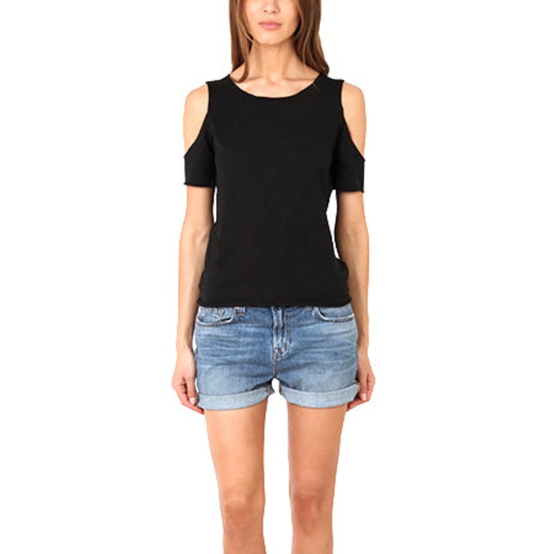 Cut Out Leaf Top Black/White|XXS|XS|S|M|L|XL