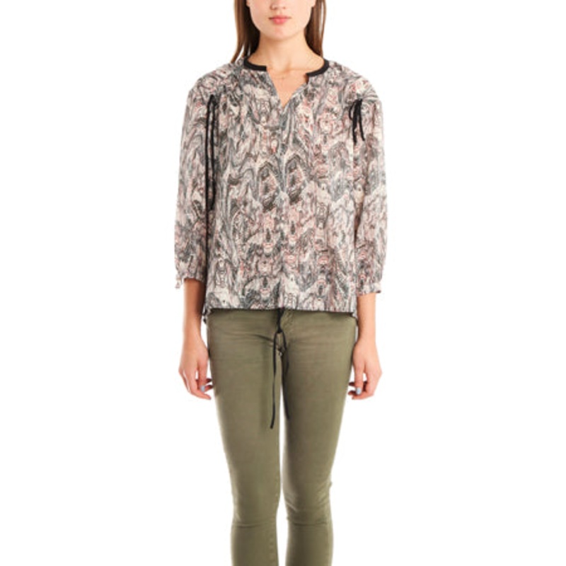 IRO Carl Printed Hi-Lo Blouse|1|2|3|0