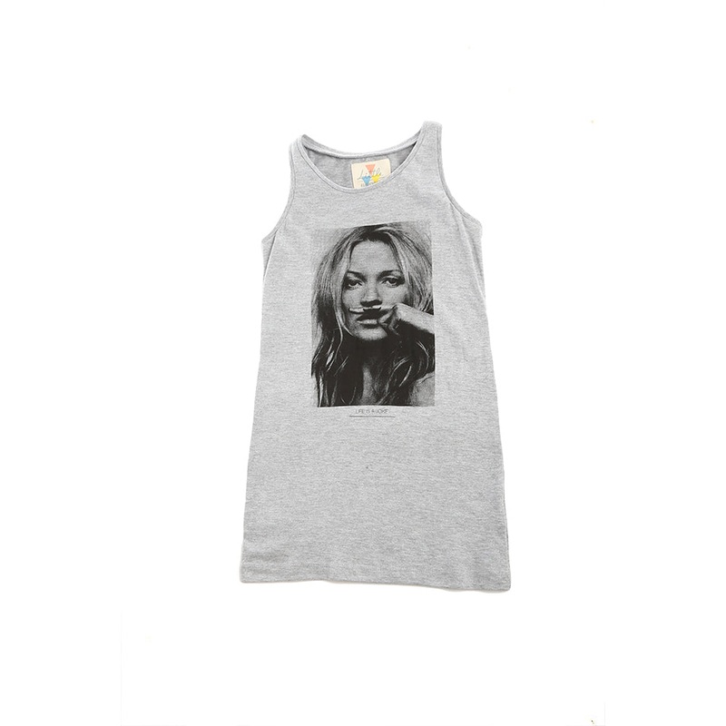Little Eleven Paris Grey Kate Moss Tank Dress