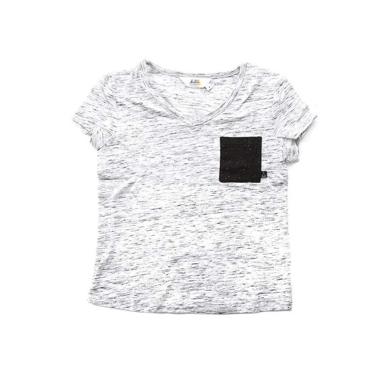 Little Eleven Paris V Neck Placket Tee