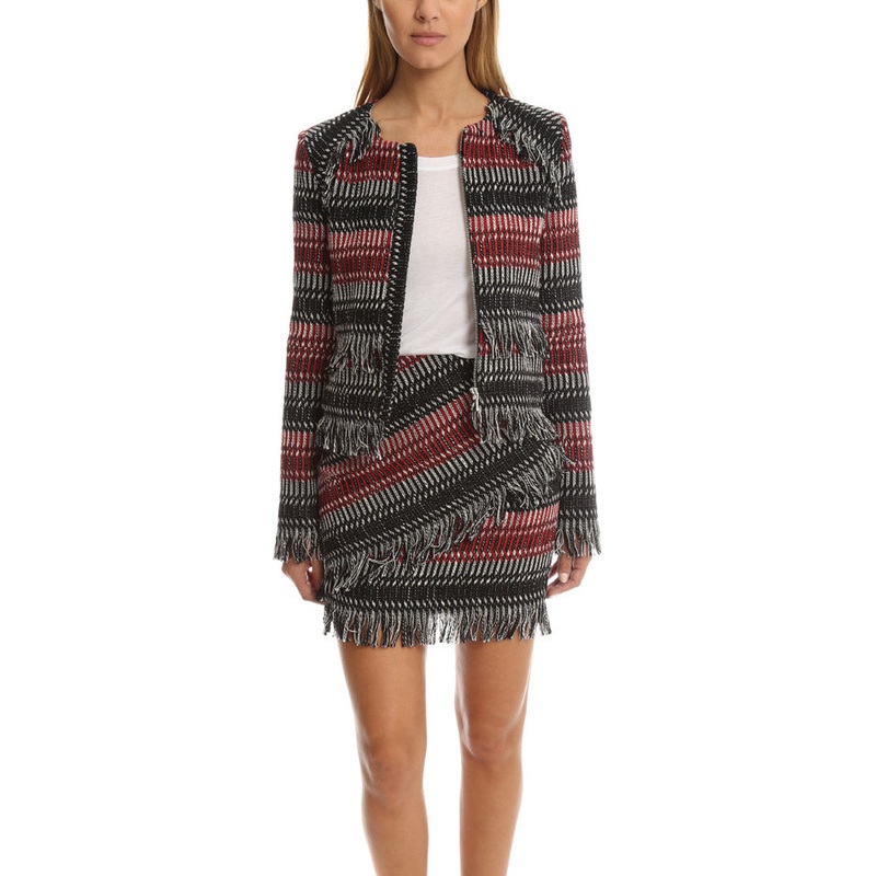 Nicholas Fringe Tweed Jacket|10|2|4|6|8