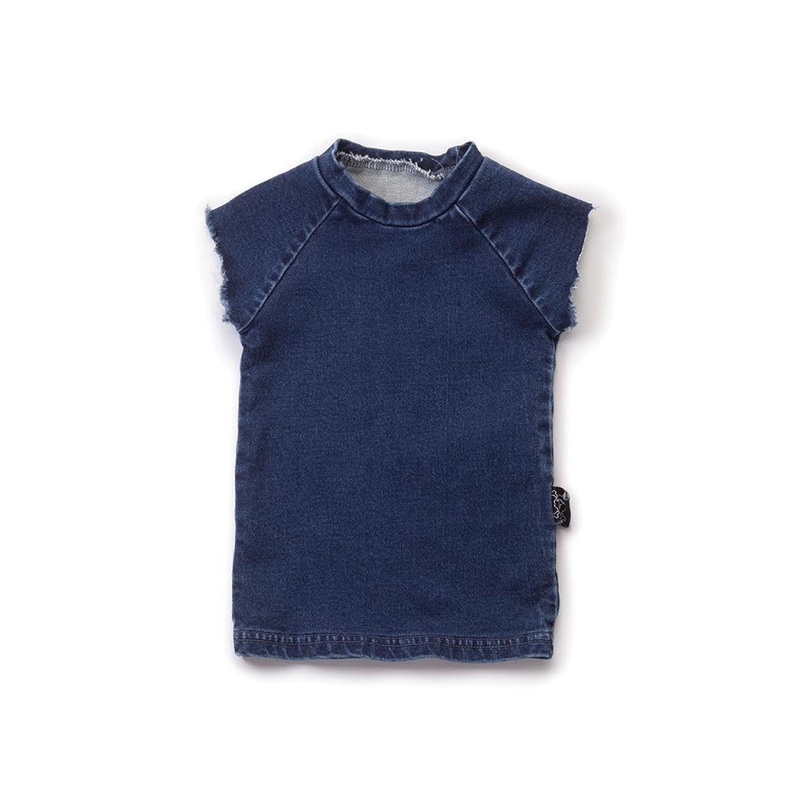 Nununu Denim Muscle Shirt|0-6M|6-12M|12-18M|18-24M|2-3Y|3-4Y|4-5Y|6-7Y|8-9Y|10-11Y|12-14Y