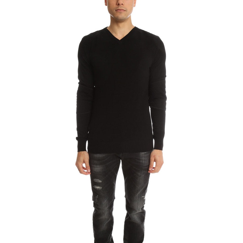 Pierre Balmain Quilted V Neck Sweater