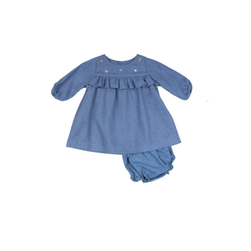 Poeme & Poesie Cotton Embroidered Dress