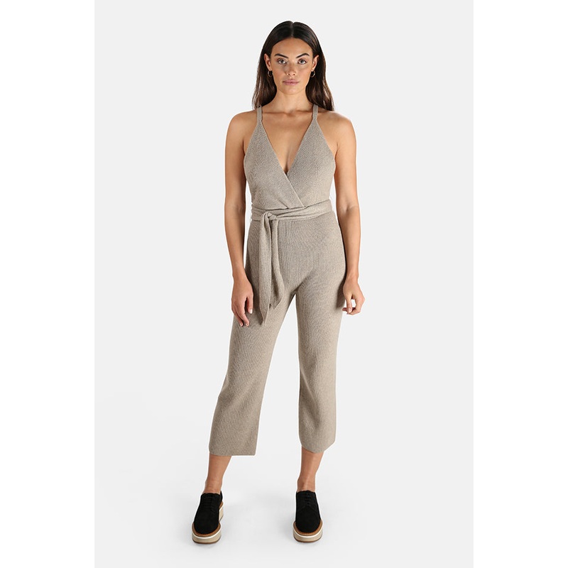 Tilli Knit Jumpsuit Stone|XS|M