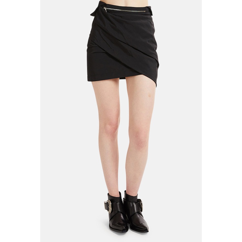 Lizzie Multi Zip Skirt Track Black