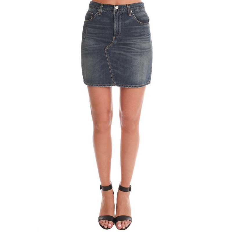 rag & bone/JEAN Distressed Mini Skirt