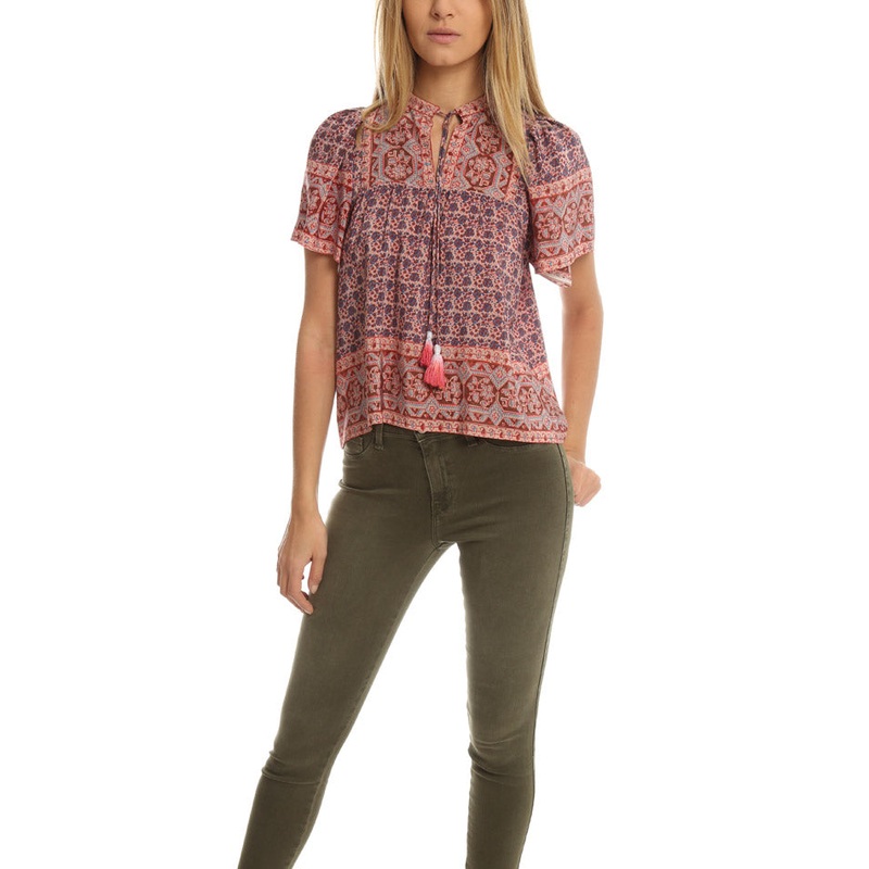 Sea Puff Sleeve Bib Top|10|2|4|6|8|0