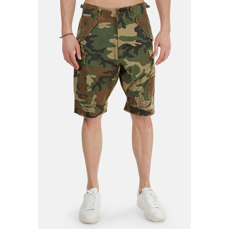 Surplus Shredded Cargo Short Camo