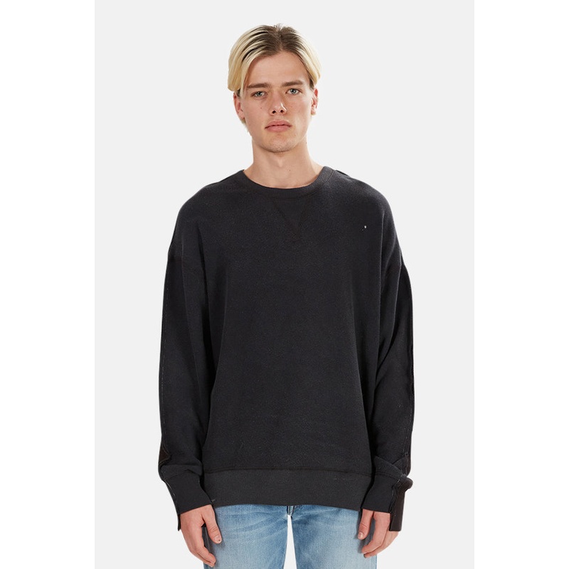 Two Tone Seamed Sweatshirt Black