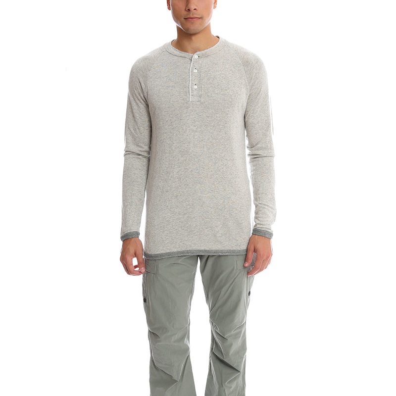 V::Room Gauze Fleece Henley LS