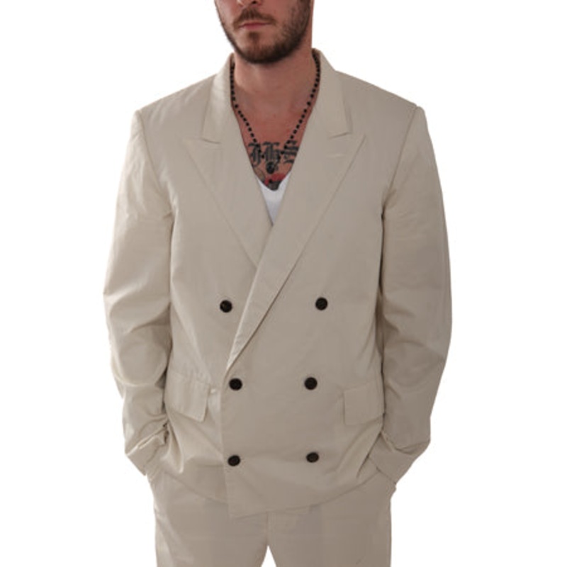 3.1 Phillip Beige Lim Double Breasted Blazer