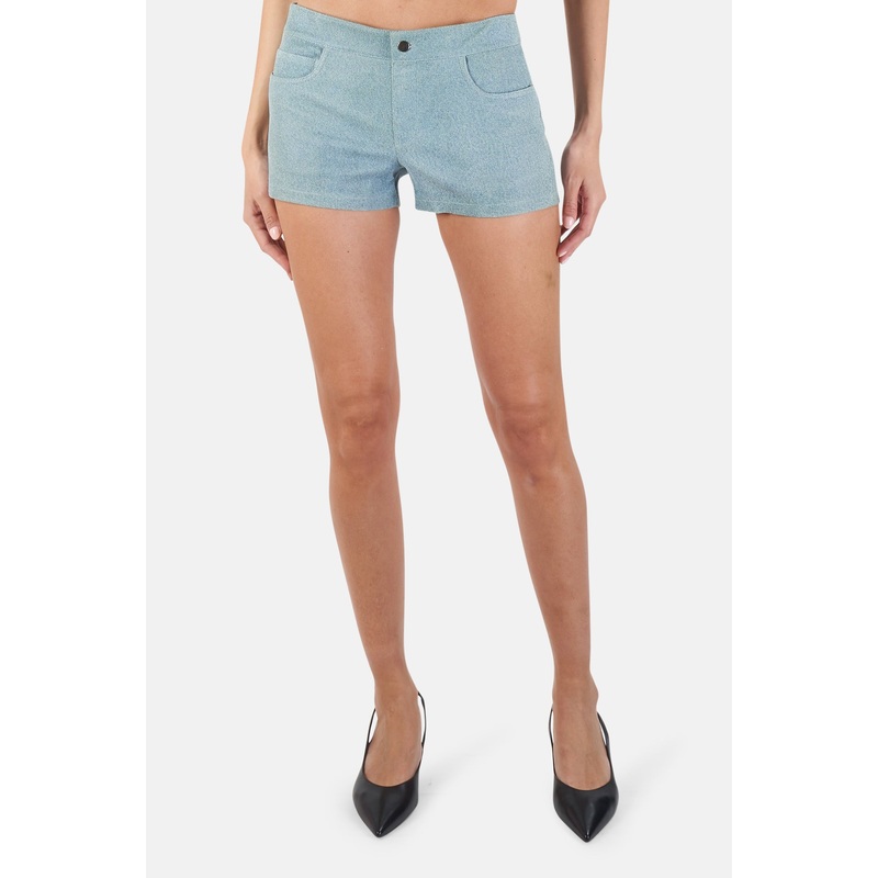 Alexander Wang Stretch Denim Leather Short